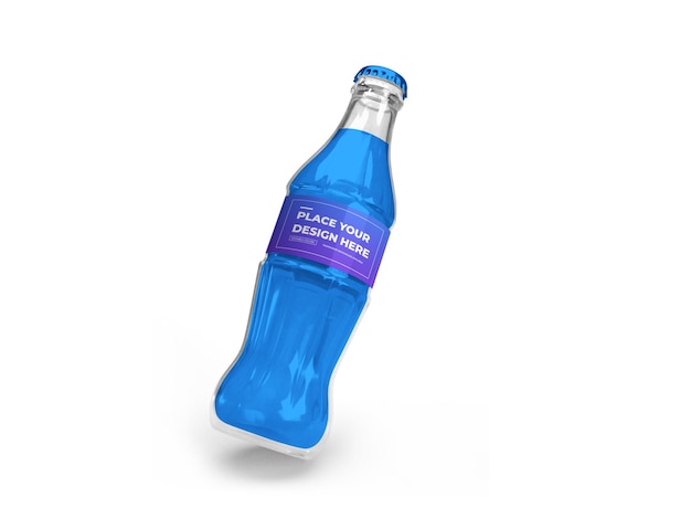 Soft drink bottle 3d mockup design