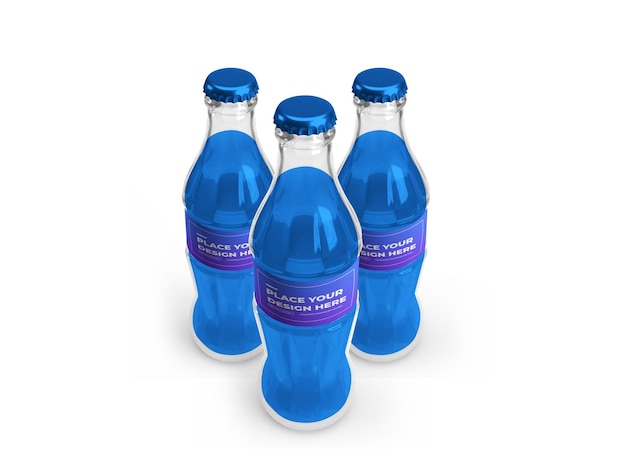 PSD bottiglia di bibita analcolica 3d mockup