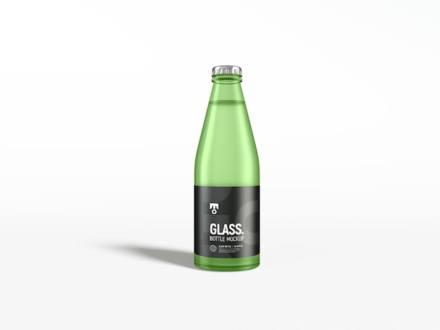 Soft drink glass bottle packaging mockup