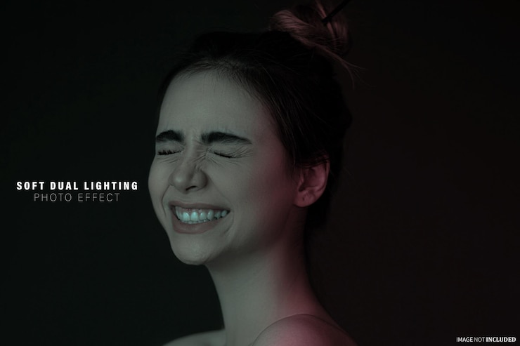 PSD soft dual lighting photo effect psd