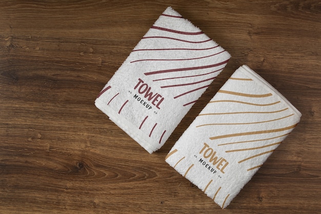 PSD soft fabric towel mock-up design