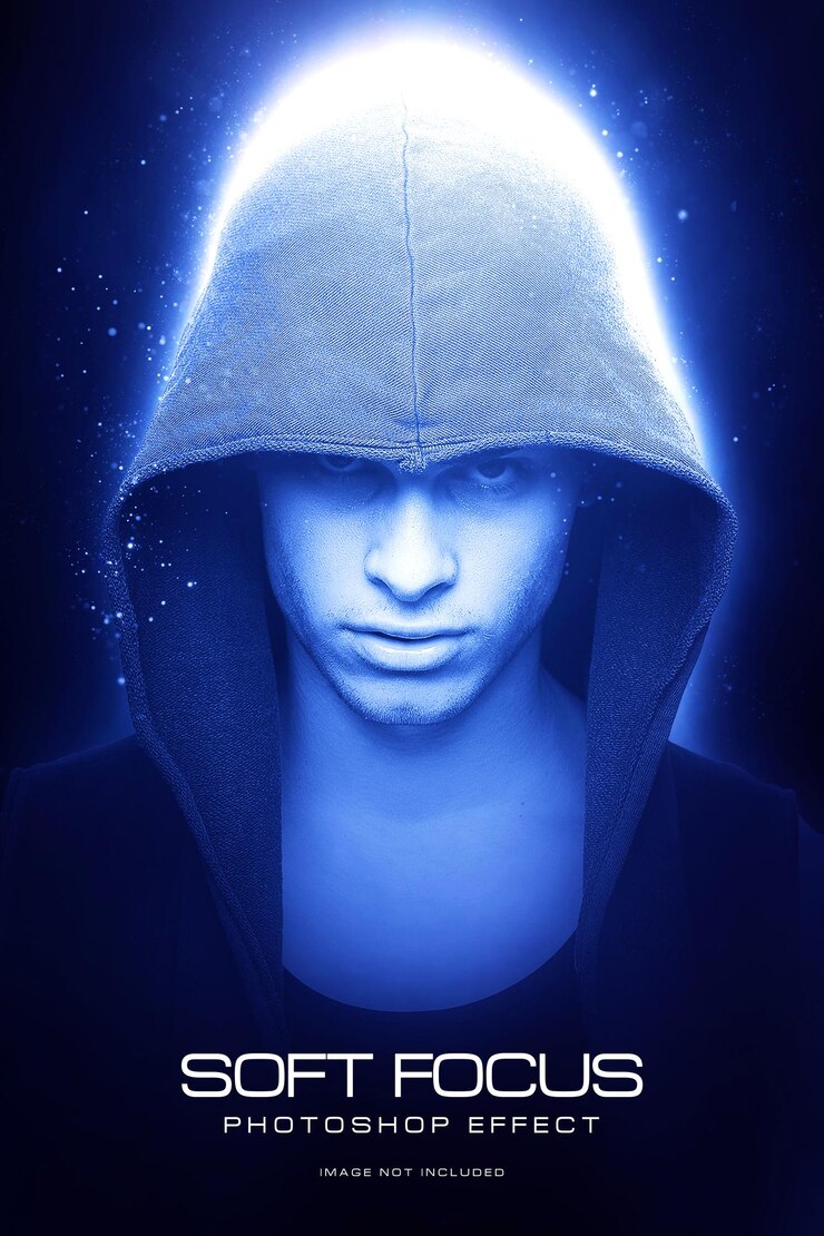 PSD soft focus glowing photo effect