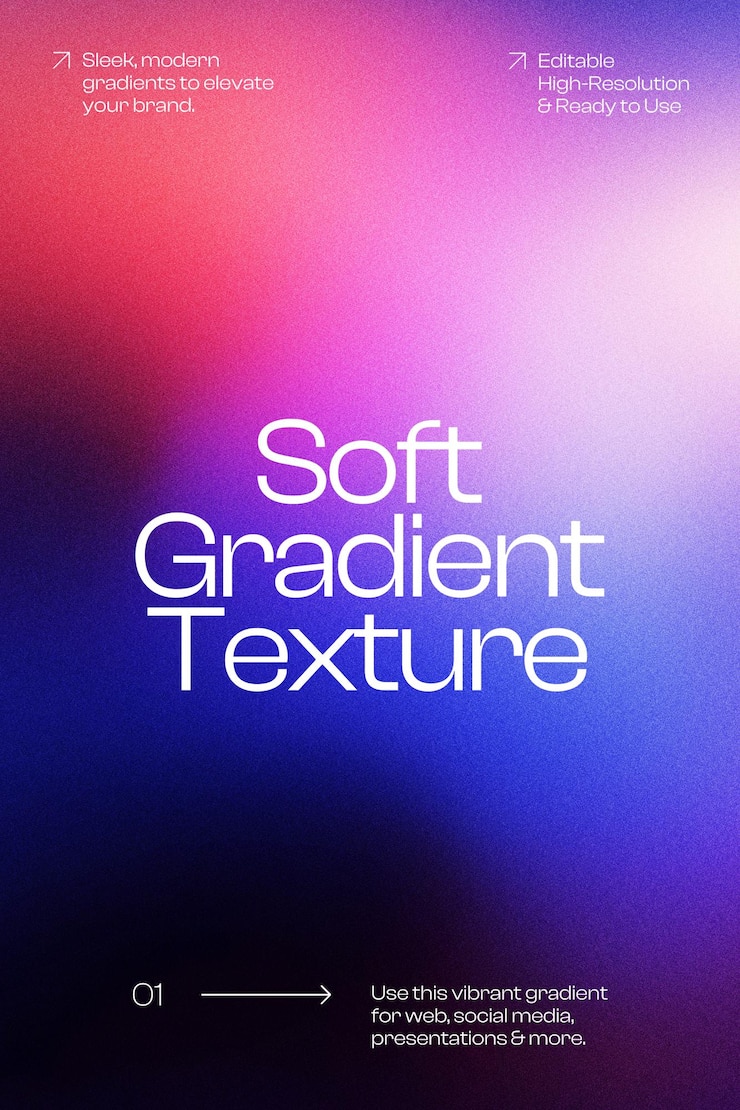 PSD soft gradient texture poster for social media and web