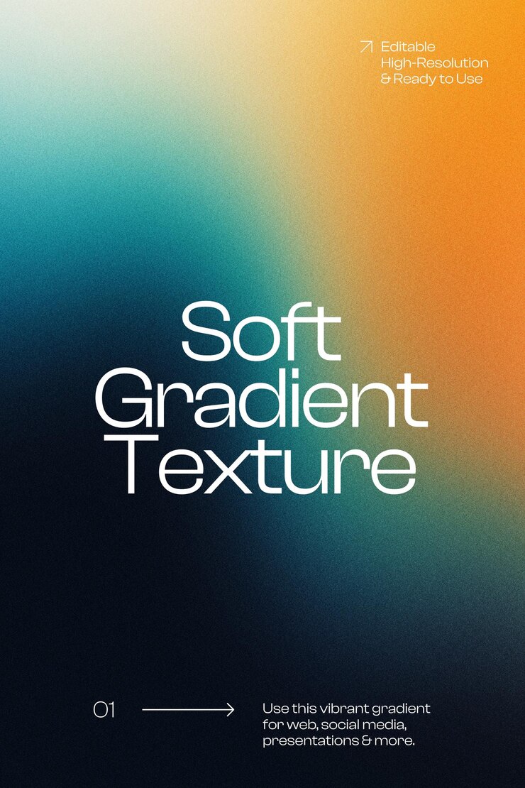PSD soft gradient texture poster for web and social media