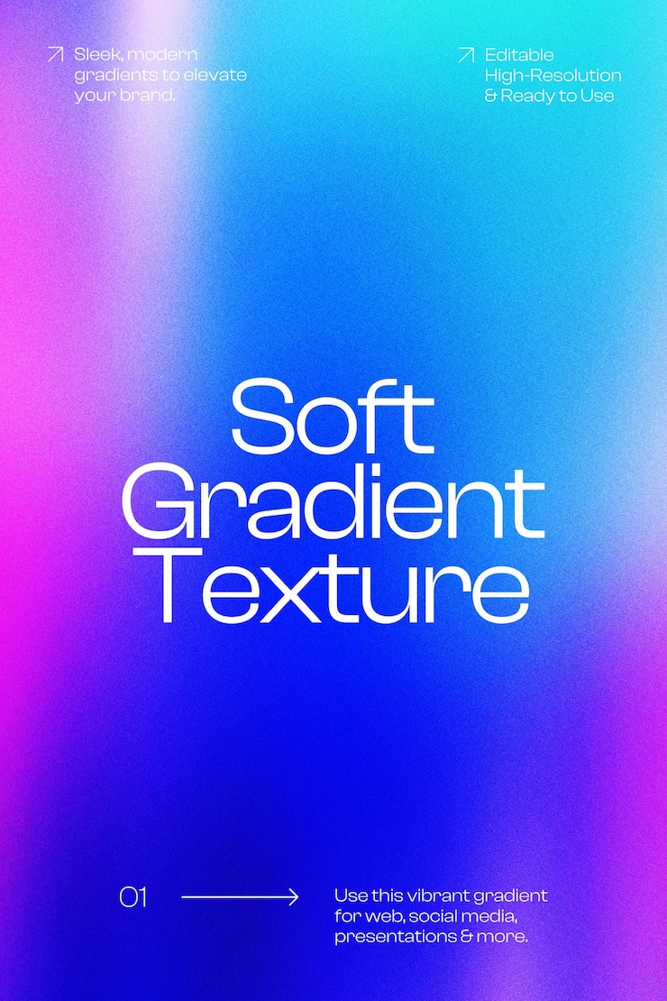 PSD soft gradient texture poster for social media and presentations