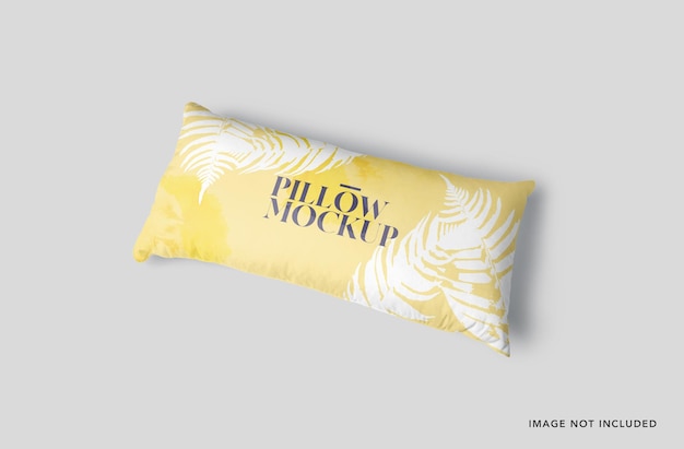 Soft long rectangular pillow mockup
