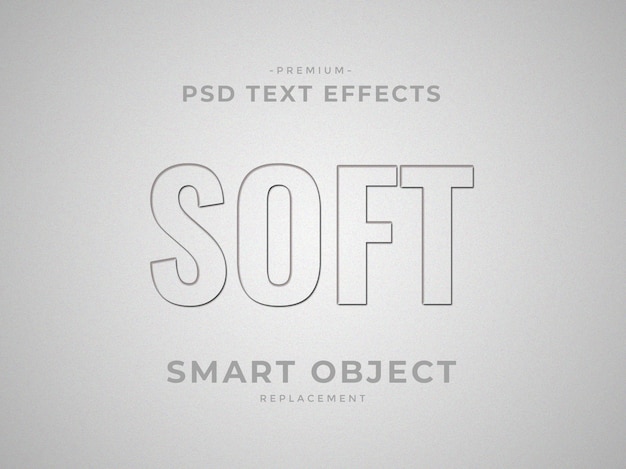 PSD effetti di testo in stile layer soft photoshop