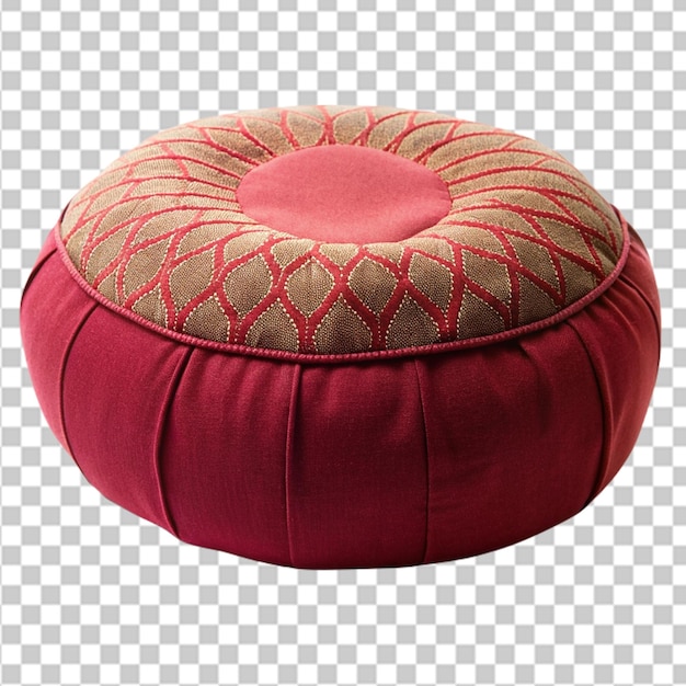 PSD soft pouf isolated on transparent background