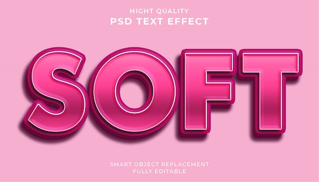 PSD soft text effect