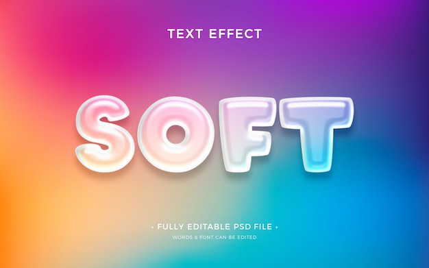 PSD soft text effect