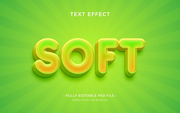 PSD soft text effect