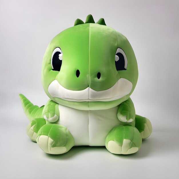 PSD giocattolo morbido plush dino giocattolo verde su uno sfondo trasparente psd