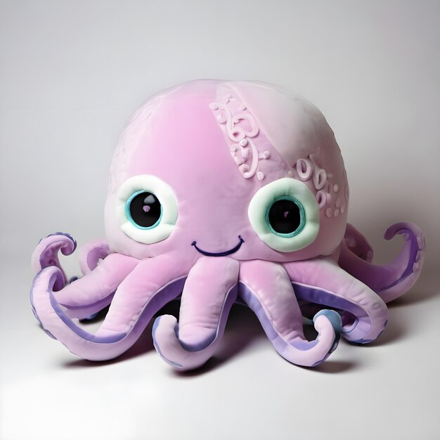 PSD soft toy plush elodie de octopus op een transparante achtergrond psd