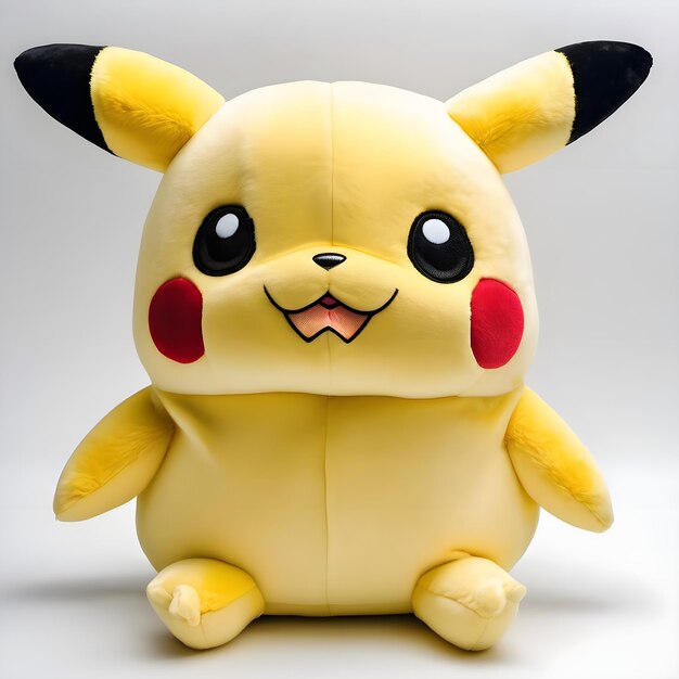 PSD soft toy plush pikachu su sfondo trasparente psd