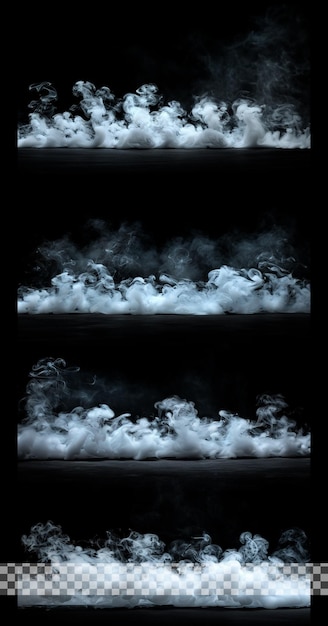 Soft white smoke explosion in transparent background