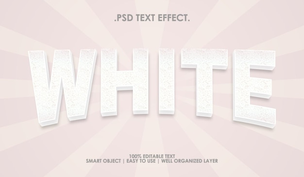 Soft white text style effect