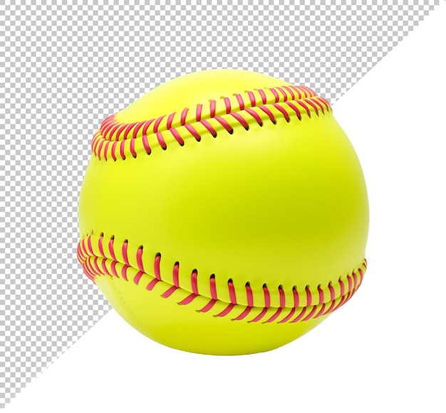 PSD softball ball in fluorescent green color