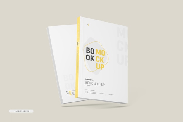 Softcover book cover mockup