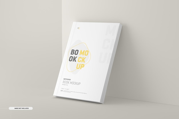 Softcover book cover mockup