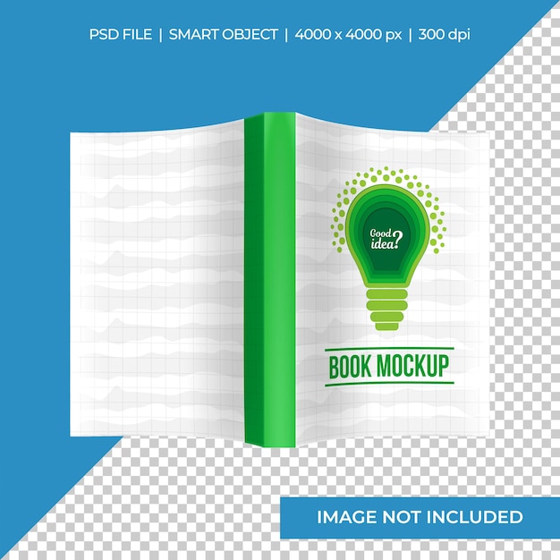 Design del mockup del libro con copertina morbida