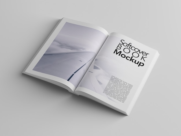 Mockup libro a copertina morbida