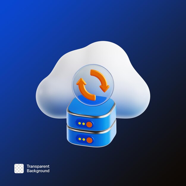 Software as a Service 3D Icon Illustratie PNG-sjabloon