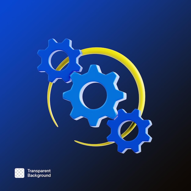Software as a Service 3D Icon Illustration PNG Template
