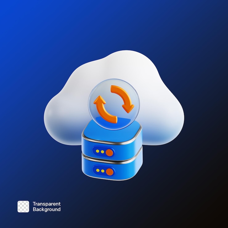 PSD software as a service 3d icon illustration png template