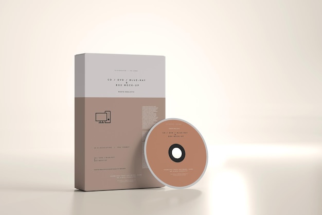 PSD software box e mockup del disco