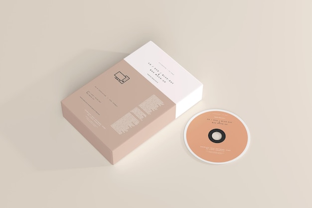 Software box e mockup del disco