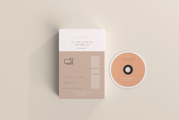 Software box e mockup del disco