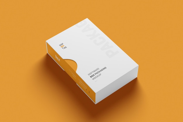 PSD software box mockup slip case edition