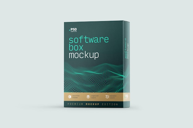 PSD software box mockup