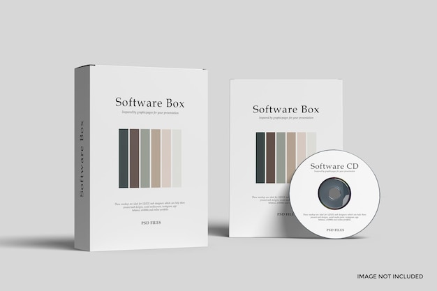 PSD software box mockup