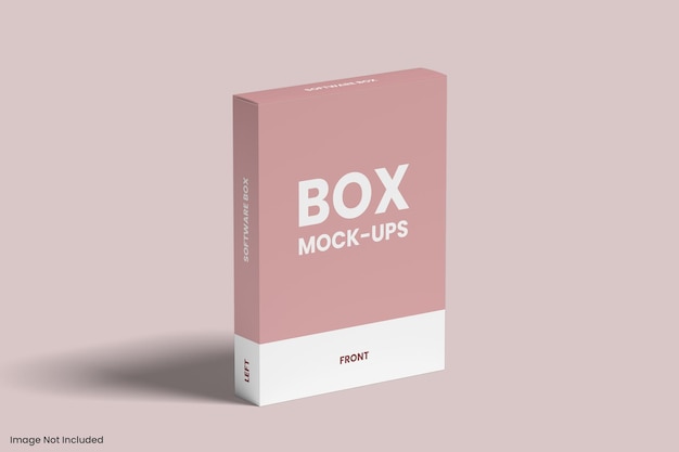 PSD software box packaging mockup design isolato