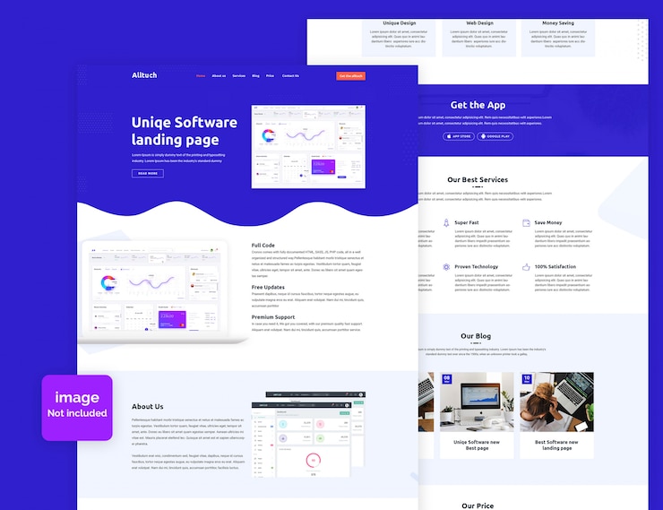 PSD software business psd template