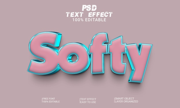 Softy 3D-teksteffect