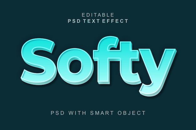 Мягкий 3D текстовый эффект
