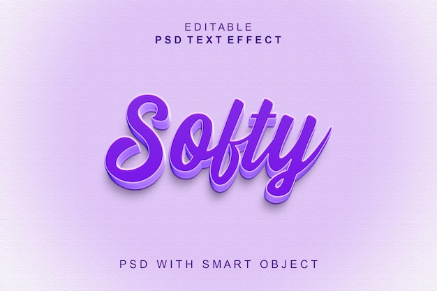 Softy 3d text effect