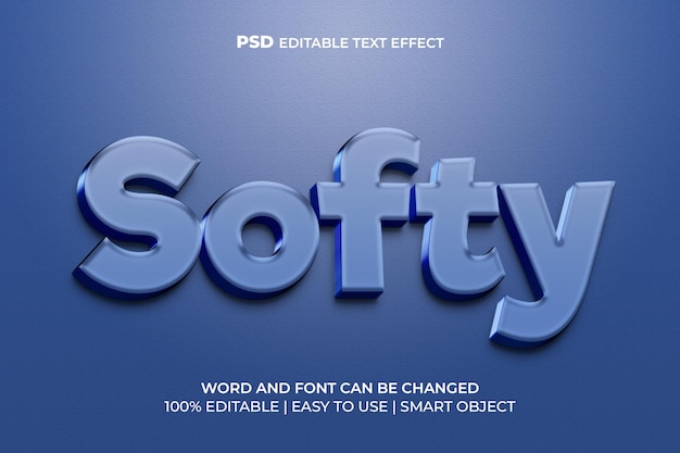 Softy 3d text effect