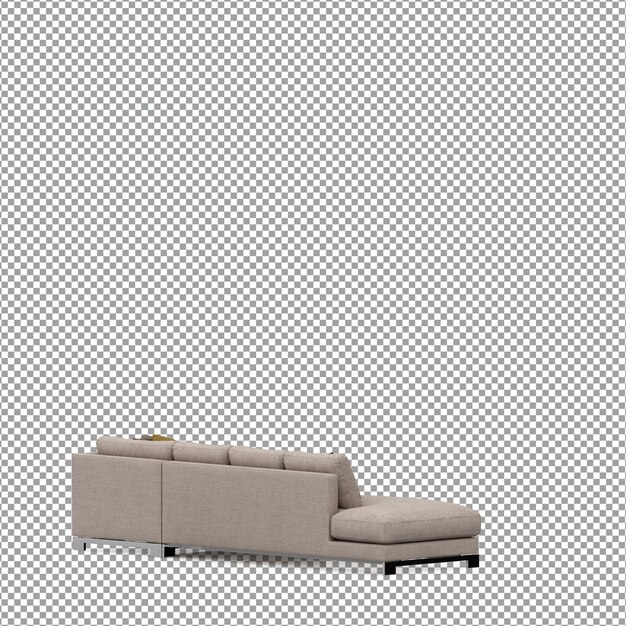 Sohva 3d-renderöitynä, eristettynä