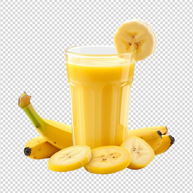 PSD sok z bananów wyizolowany na białym