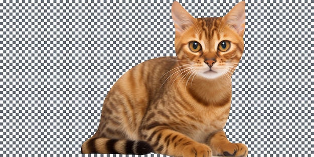 PSD sokoke cat breed isolated on transparent background