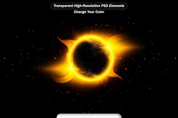 PSD solar eclipse digital illustration