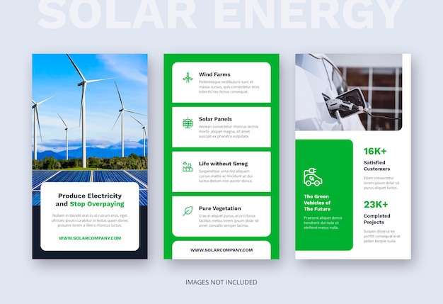 PSD solar energy renewable instagram story social media template