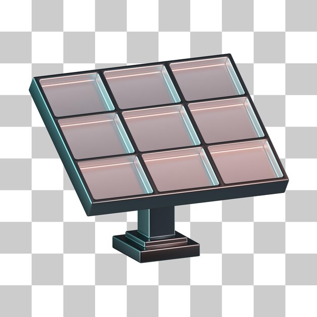 PSD solar panel energy 3d icon