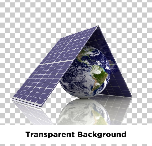 Solar panel green energy Transparent background