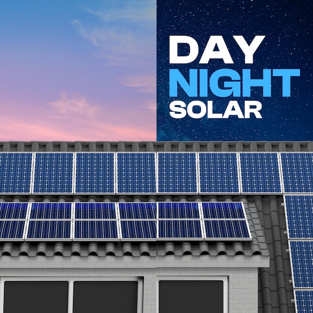 solar panel social media post psd