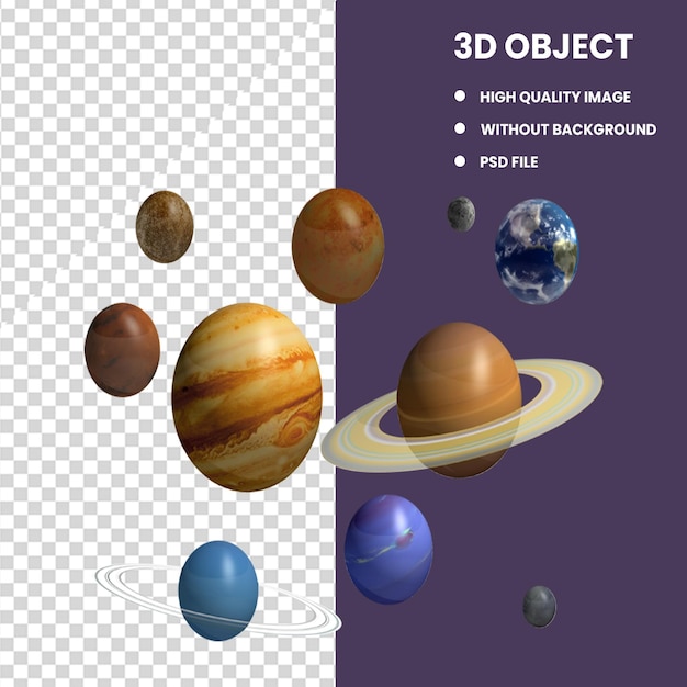 PSD solar planets system