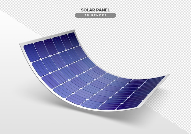 PSD solar power boards for roof in 3d realistic render